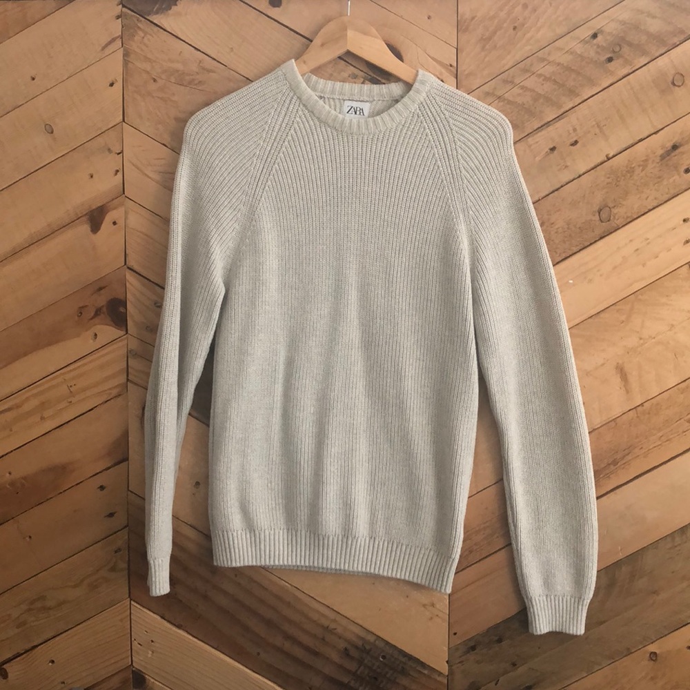 Zara Cotton Crewneck Sweater mens